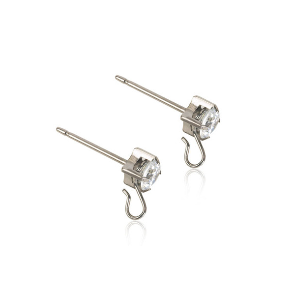 Blomdahl Safety Ear Pin White/Silver - Hairsale.se