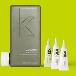 K18 Leave in Mask 3 x 5ml + Maxi Wash 250ml - Hairsale.se