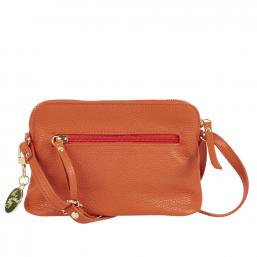 Ulrika Design Leather Handbag, Orange - Hairsale.se