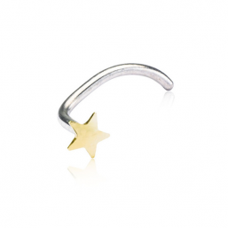 Blomdahl Nose Star Gold, 3mm - Hairsale.se