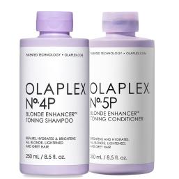 Olaplex No.4P + No.5P Blonde Enhancer Toning Shampoo + Conditioner DUO - Hairsale.se