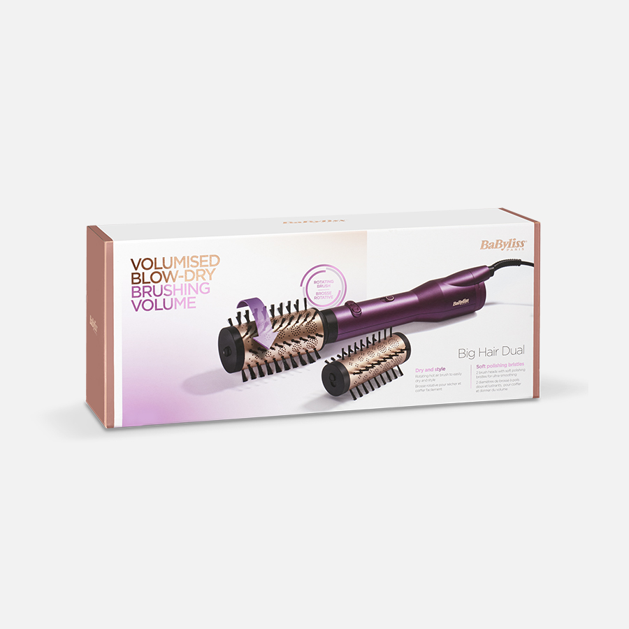 BaByliss Big Hair Dual Roterande Varmluftsborste - Hairsale.se