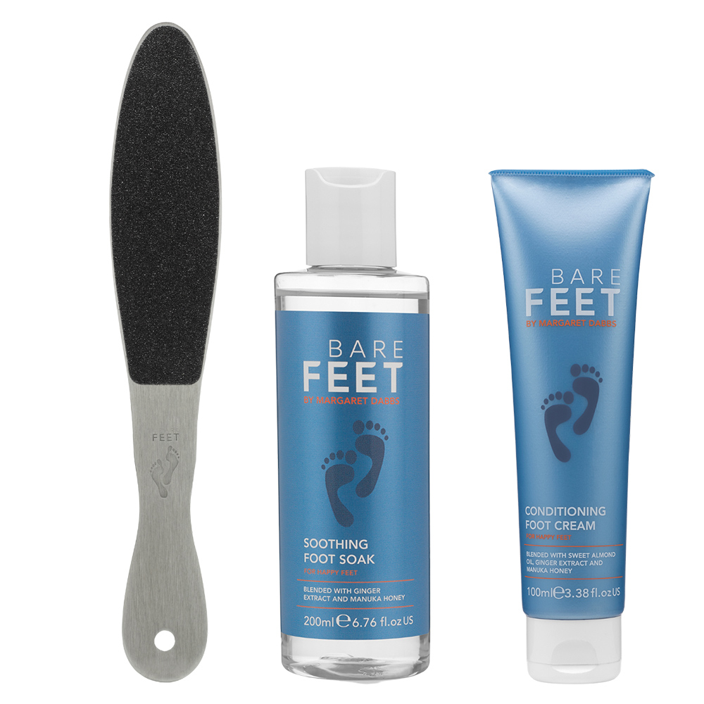 Bare Feet Soothing Foot Soak + Cream + File TRIO - Hairsale.se