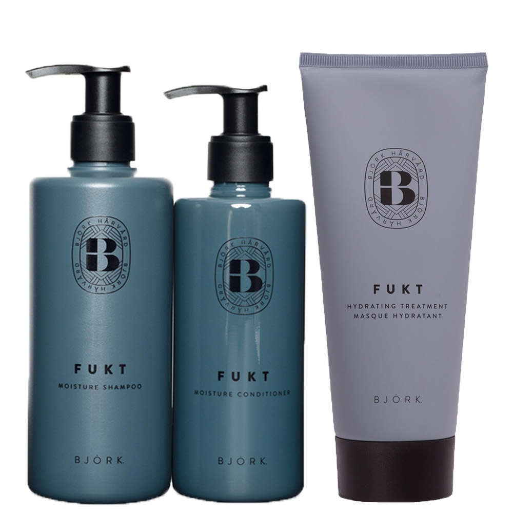 Bjrk Fukt Shampoo + Balsam + Inpackning TRIO - Hairsale.se