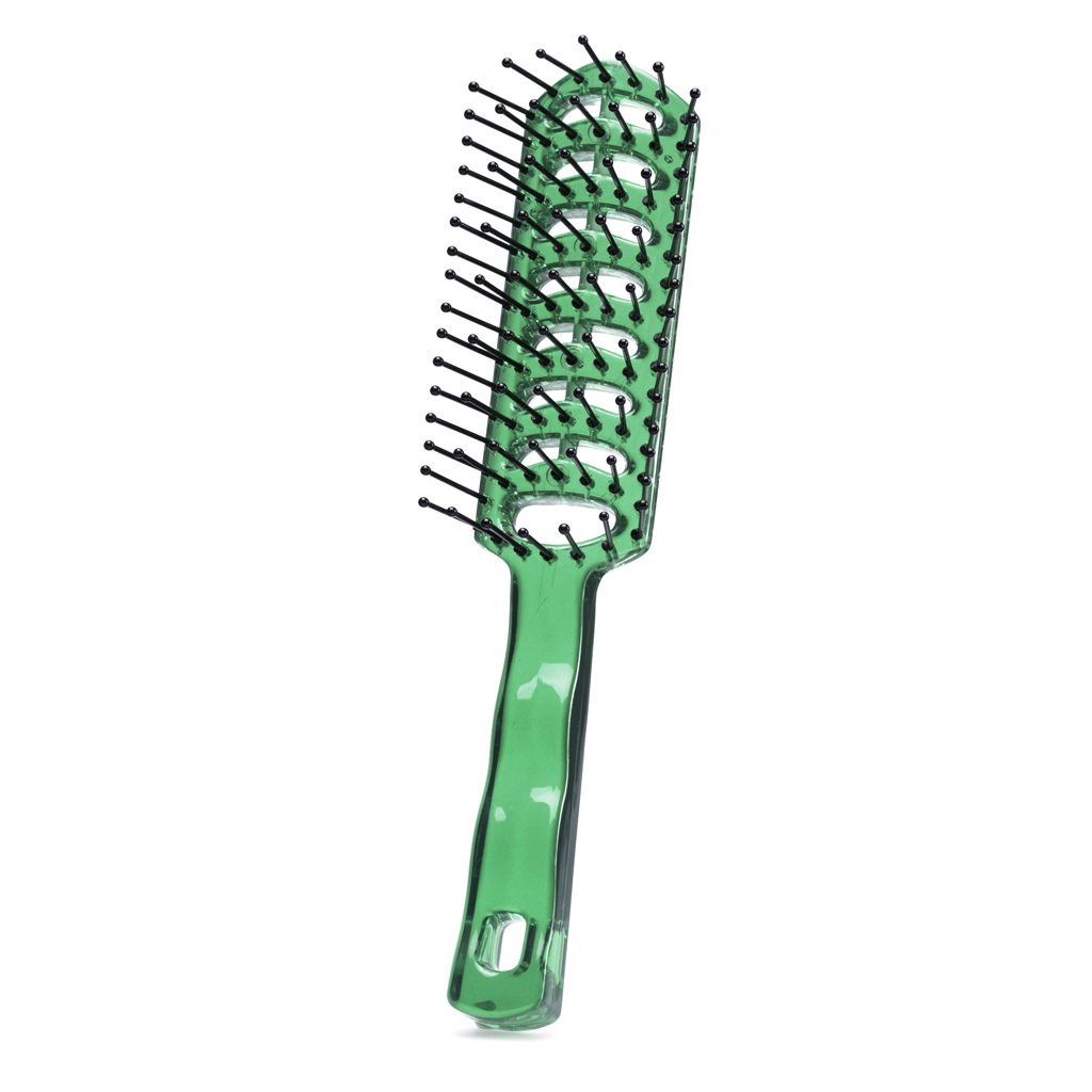 Bravehead vented brush, ltt fnborste, transparent grn - Hairsale.se