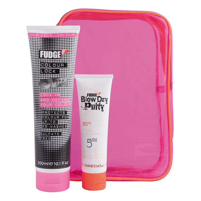 Fudge Neon Pack Colour Lock Shampoo + Blow Dry Putty - Hairsale.se