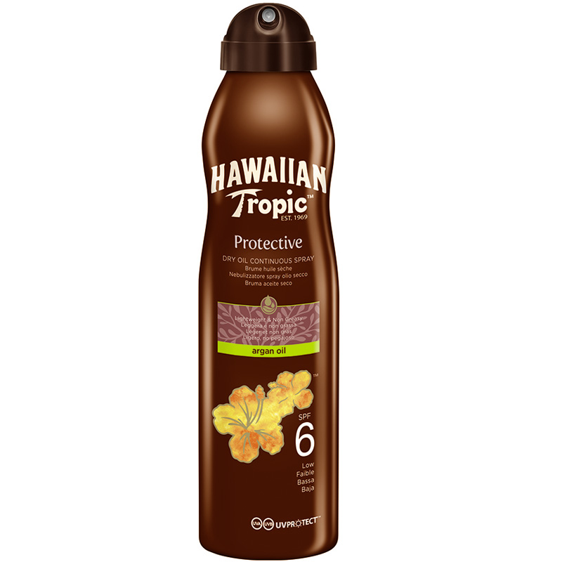 Hawaiian Tropic Dry Oil Argan C-Spray, SPF 6, 180ml - Hairsale.se