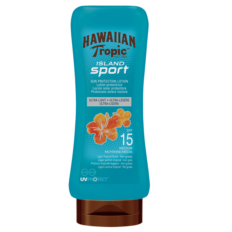 Hawaiian Tropic Island Sport Lotion SPF 15, 180ml - Hairsale.se