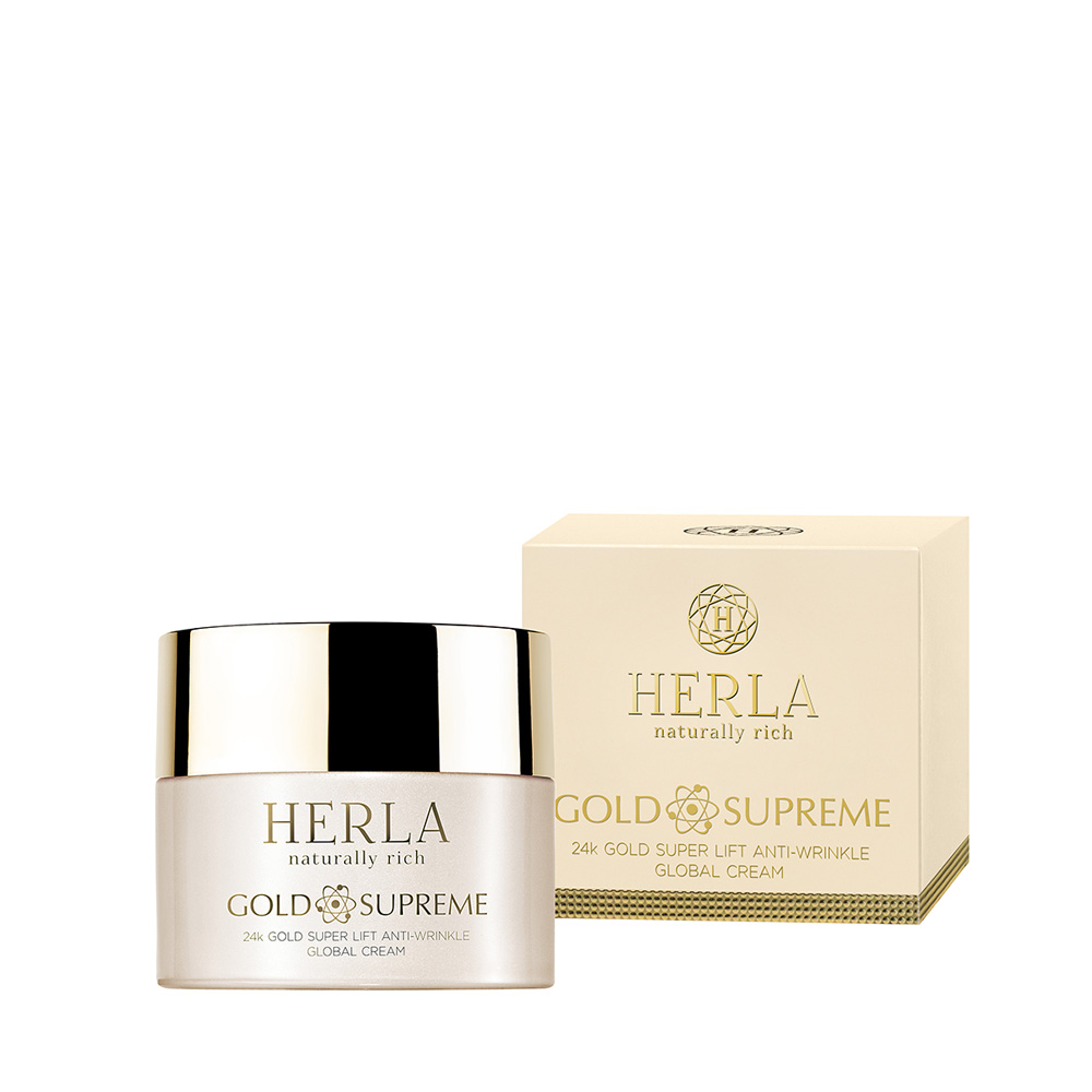 Herla 24k Gold Super lift anti-wrinkle global cream, 50ml - Hairsale.se