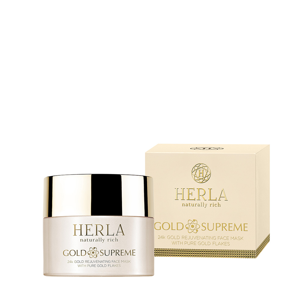 Herla 24k Gold rejuvenating face mask with pure gold flakes, 50ml - Hairsale.se