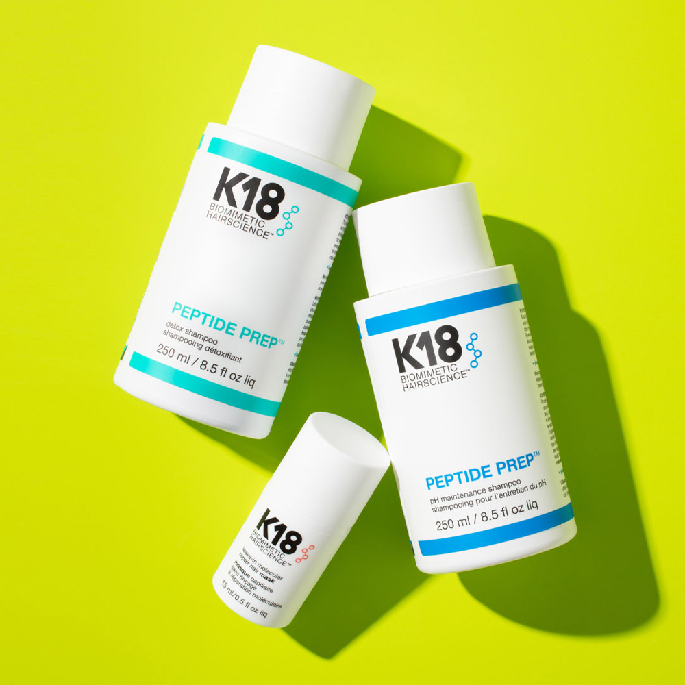 K18 TRIO Peptide Prep Detox Shampoo + pH Maintenance Shampoo + K18 Mask 15ml - Hairsale.se