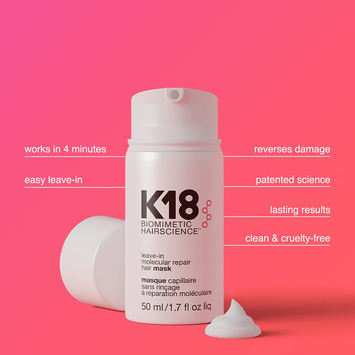 K18 Leave in Mask 15ml + Maxi Wash 40ml - Hairsale.se