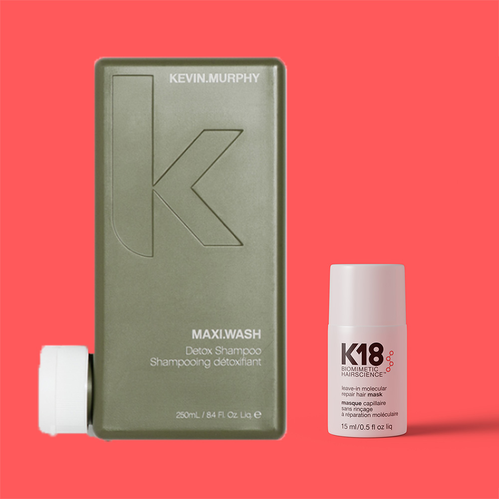 K18 Leave in Mask 15ml + Maxi Wash 250ml - Hairsale.se