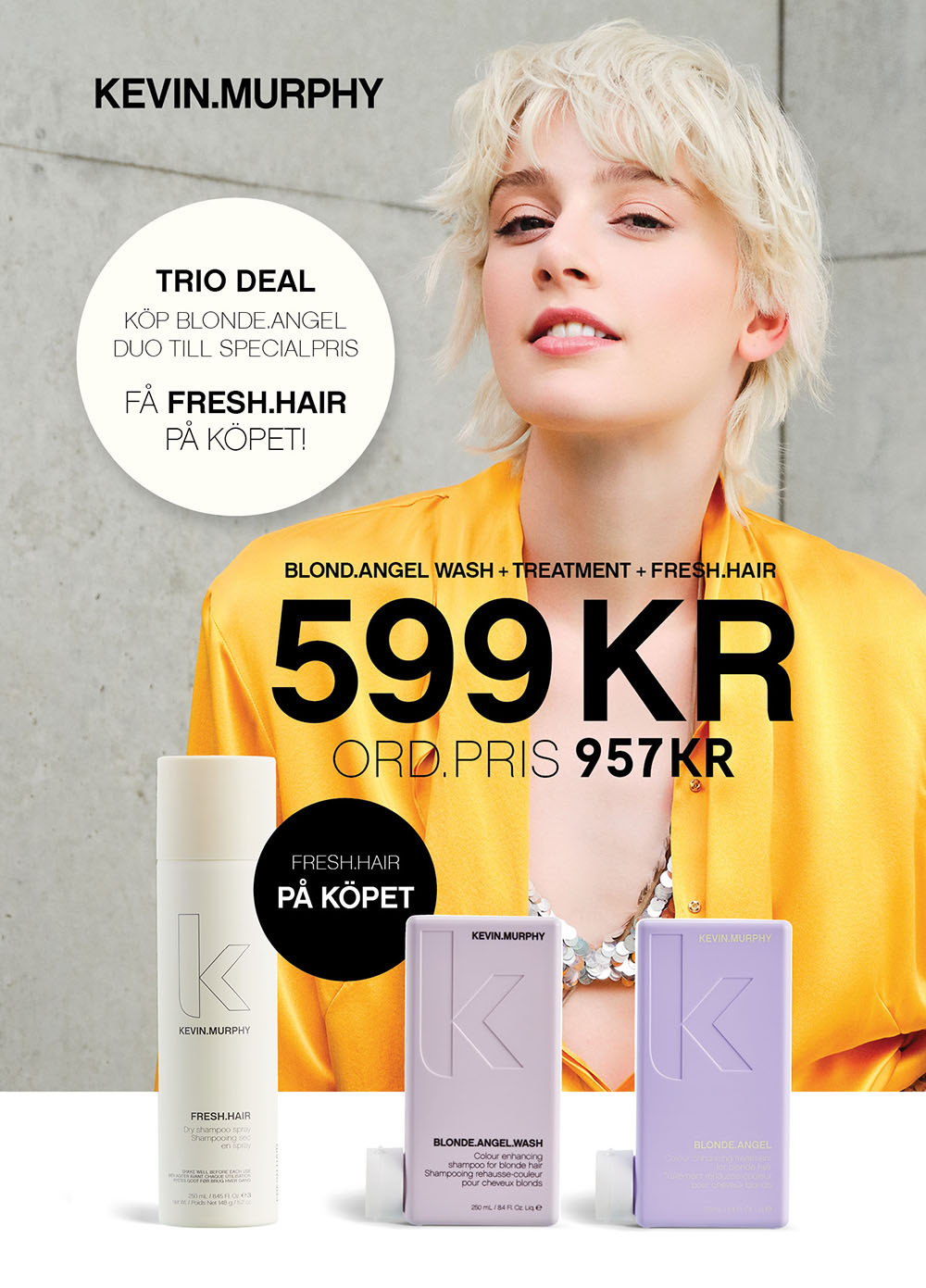 Kevin Murphy Blonde Angel DUO + Fresh Hair p kpet - Hairsale.se