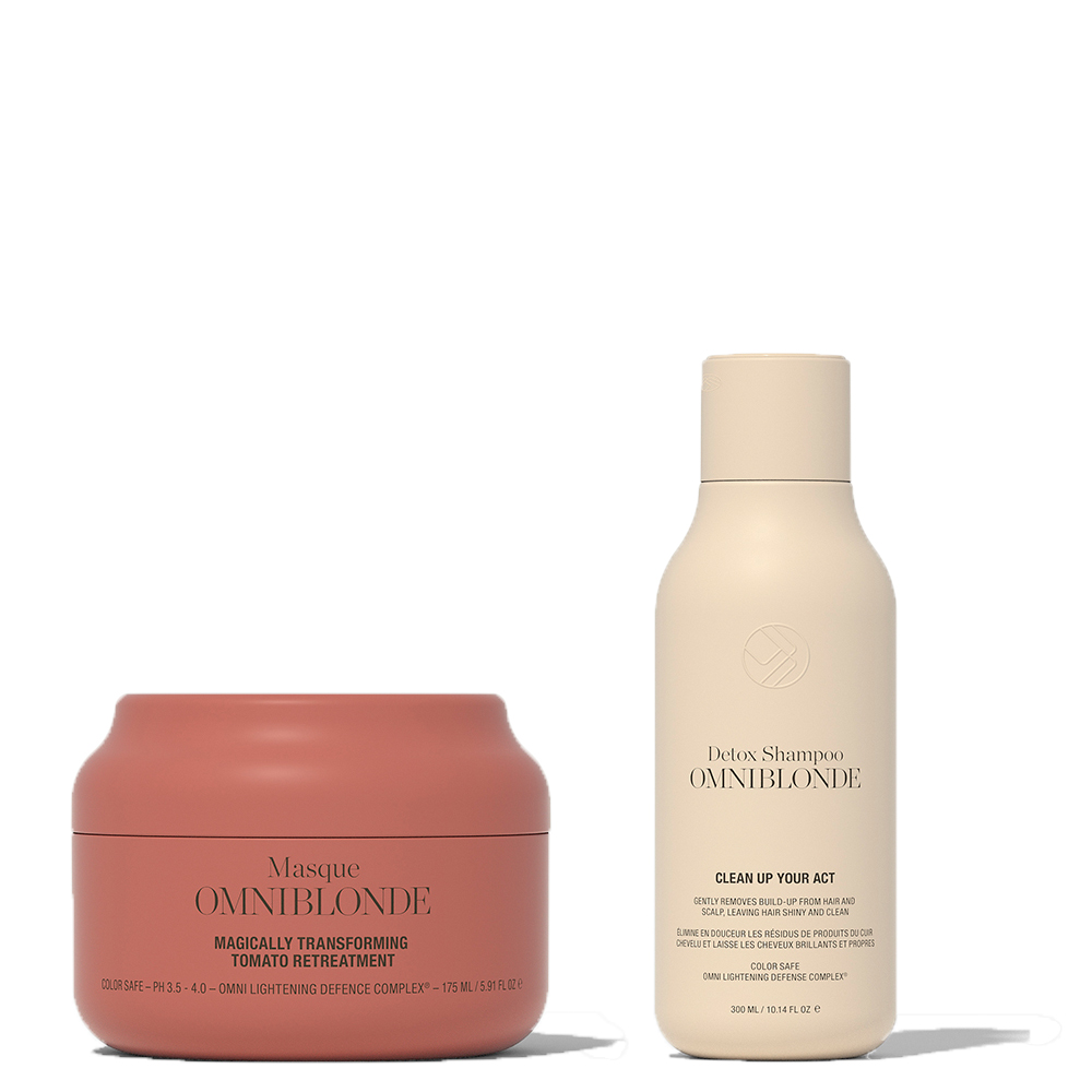Omniblonde DUO - Tomato Retreatment + Detox Shampoo - Hairsale.se