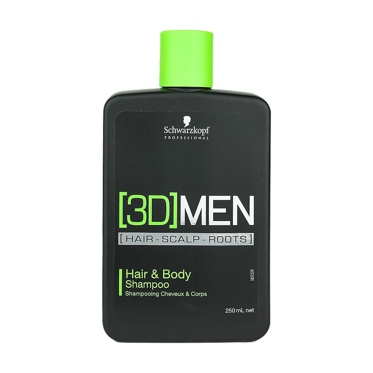 Schwarzkopf 3D MEN Hair & Body Shampoo 250ml - Hairsale.se