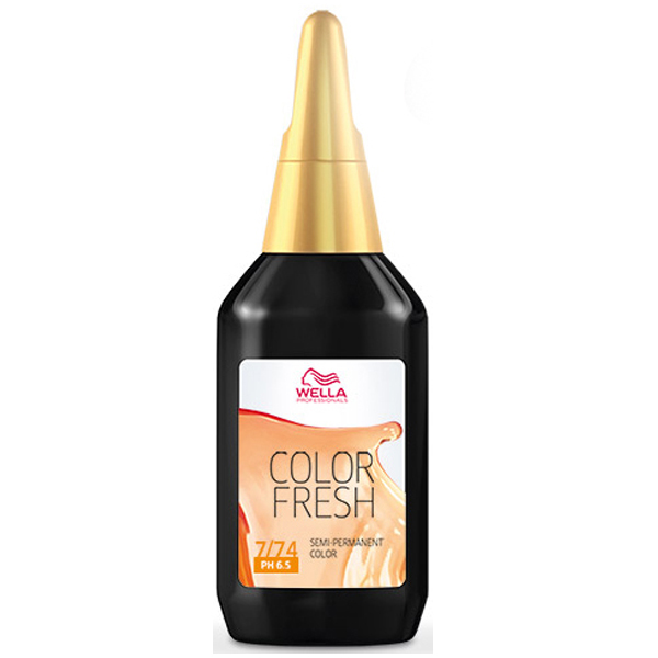Wella Color Fresh pH 6.5 7/74 Medium Brunette Red Brown - Hairsale.se