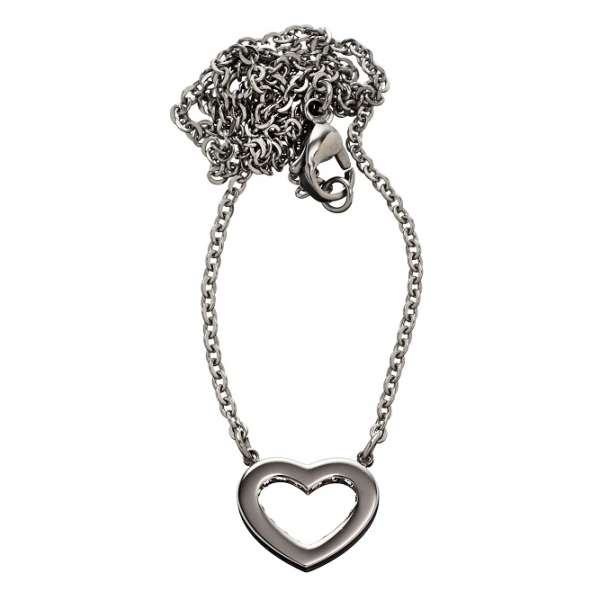 Edblad Monaco Heart Necklace Short Steel - Hairsale.se
