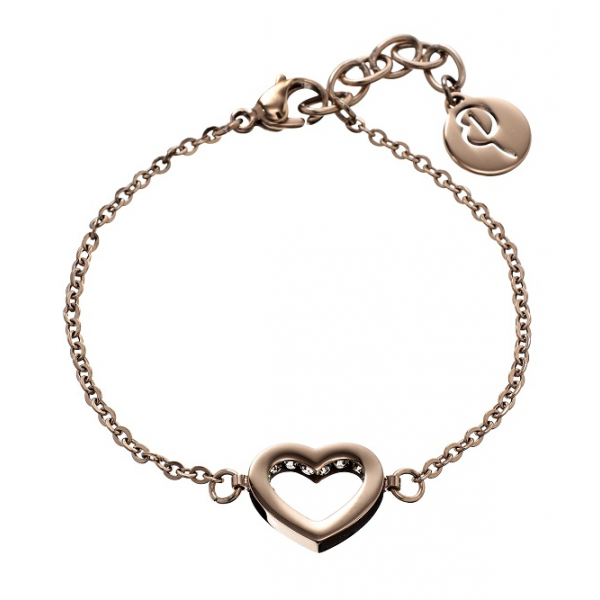Edblad Monaco Heart Bracelet Thin Rose Gold - Hairsale.se