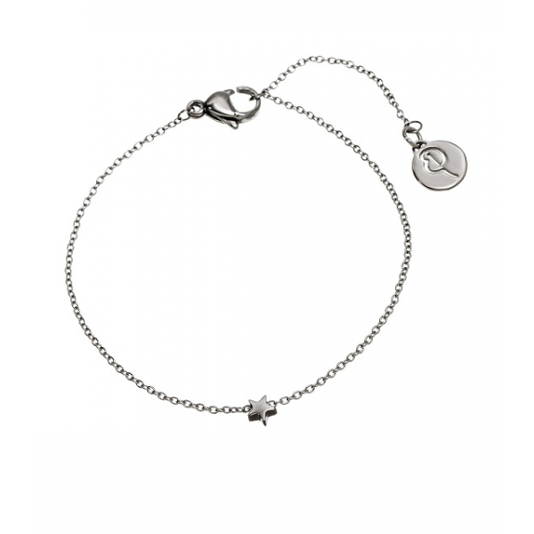 Edblad Star Bracelet Mini Steel Star armband med sin natta kedja oc
