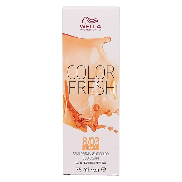 Wella Color Fresh pH 6.5 8/03 Light Blonde Natural Gold - Hairsale.se