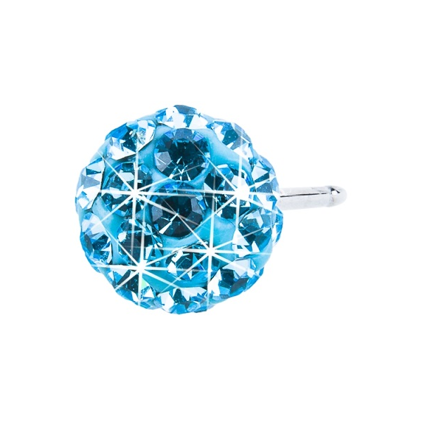 Blomdahl Natural Titanium Crystal Ball 6mm Aquamarine - Hairsale.se