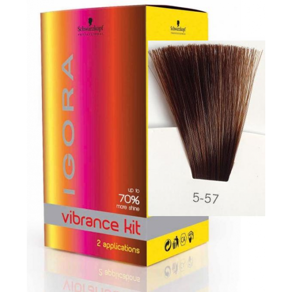 Schwarzkopf Igora Vibrance 5-57 Ljusbrun Guld Koppar - Hairsale.se