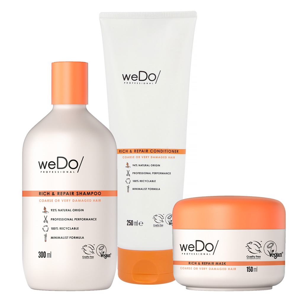 weDo Rich & Repair Shampoo, Conditioner, Mask TRIO - Hairsale.se